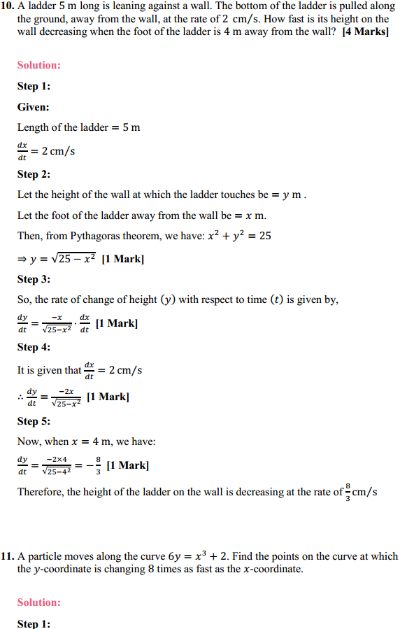 NCERT Solutions for Class 12 Maths Chapter 6 Application of Derivatives Ex 6.1 12