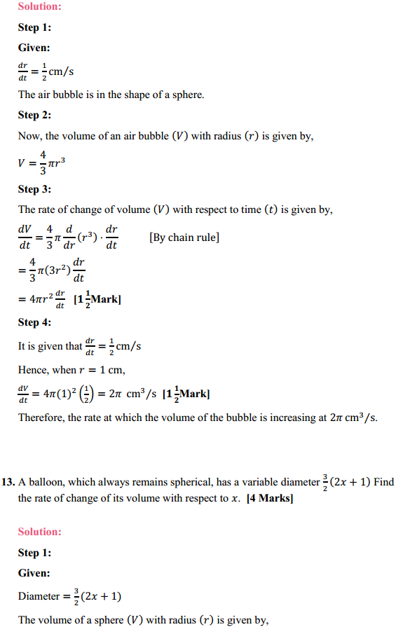 NCERT Solutions for Class 12 Maths Chapter 6 Application of Derivatives Ex 6.1 14