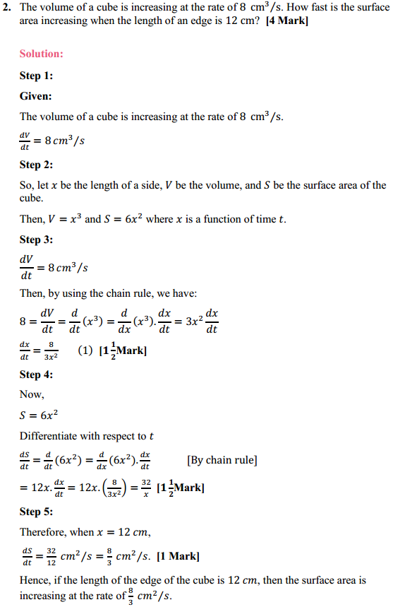 NCERT Solutions for Class 12 Maths Chapter 6 Application of Derivatives Ex 6.1 2