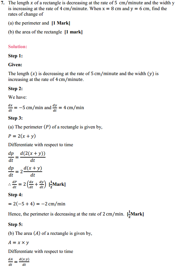 NCERT Solutions for Class 12 Maths Chapter 6 Application of Derivatives Ex 6.1 8