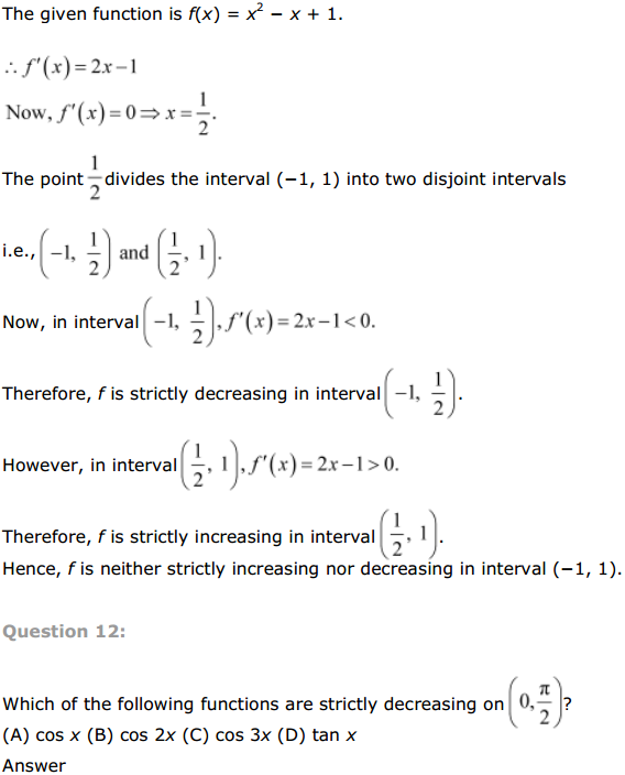 NCERT Solutions for Class 12 Maths Chapter 6 Application of Derivatives Ex 6.2 12