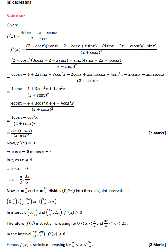 NCERT Solutions for Class 12 Maths Chapter 6 Application of Derivatives Miscellaneous Exercise 12