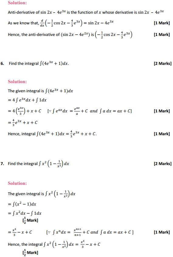 NCERT Solutions for Class 12 Maths Chapter 7 Integrals Ex 7.1 3