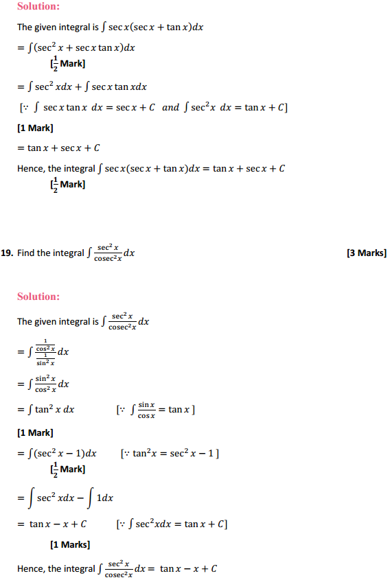 NCERT Solutions for Class 12 Maths Chapter 7 Integrals Ex 7.1 9