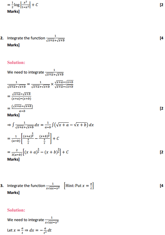 NCERT Solutions for Class 12 Maths Chapter 7 Integrals Miscellaneous Exercise 2
