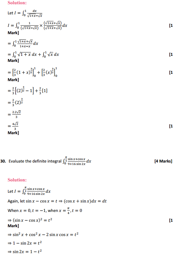 NCERT Solutions for Class 12 Maths Chapter 7 Integrals Miscellaneous Exercise 23