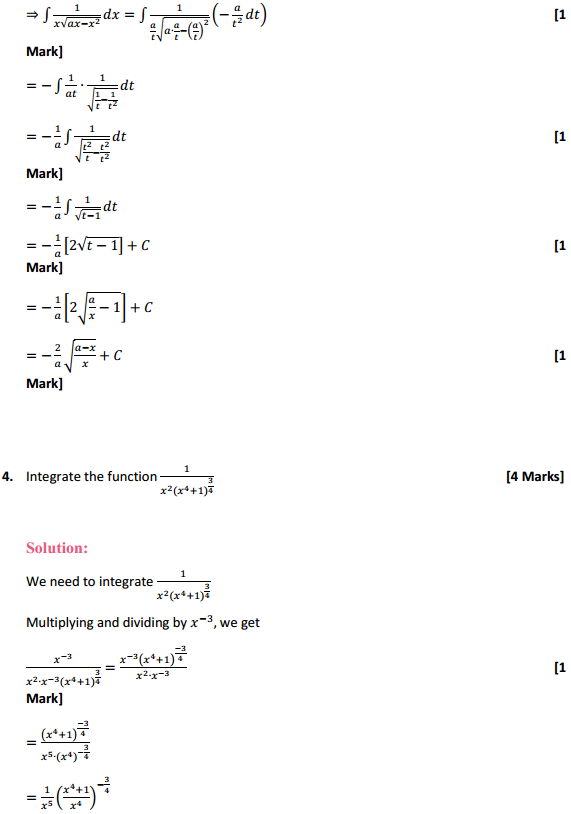 NCERT Solutions for Class 12 Maths Chapter 7 Integrals Miscellaneous Exercise 3