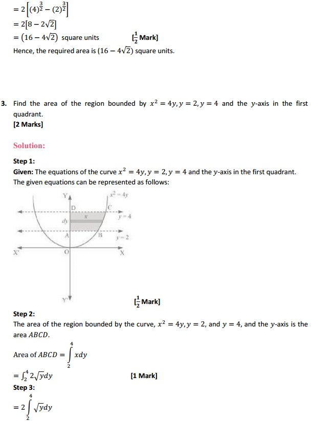 NCERT Solutions for Class 12 Maths Chapter 8 Application of Integrals Ex 8.1 3