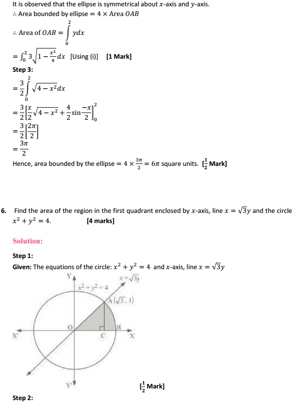 NCERT Solutions for Class 12 Maths Chapter 8 Application of Integrals Ex 8.1 6