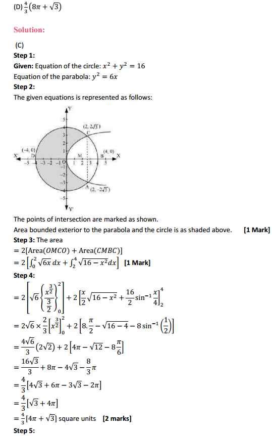 NCERT Solutions for Class 12 Maths Chapter 8 Application of Integrals Miscellaneous Exercise 23