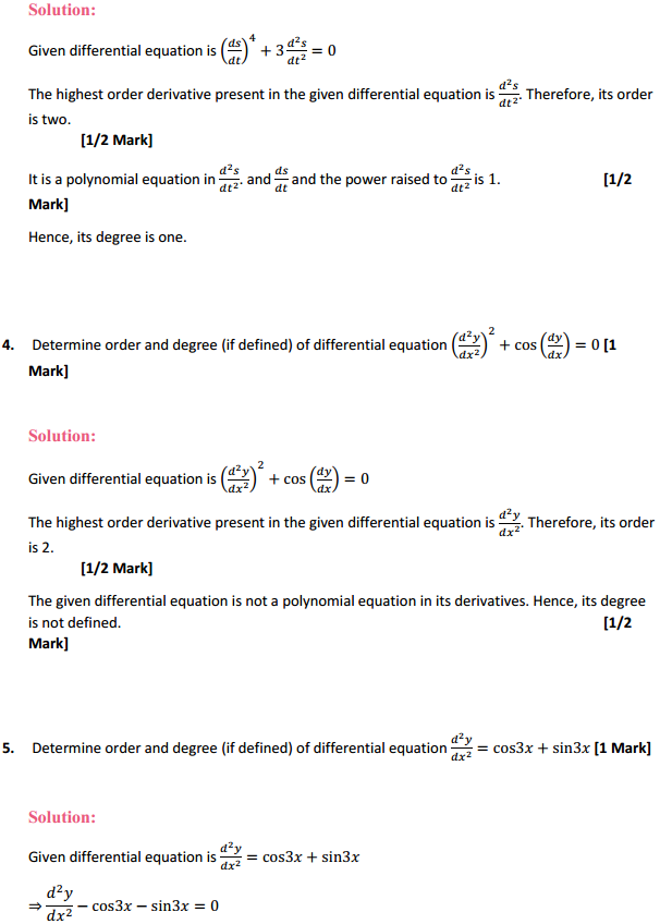 NCERT Solutions for Class 12 Maths Chapter 9 Differential Equations Ex 9.1 2