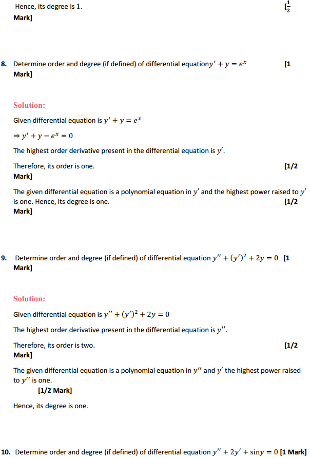 NCERT Solutions for Class 12 Maths Chapter 9 Differential Equations Ex 9.1 4