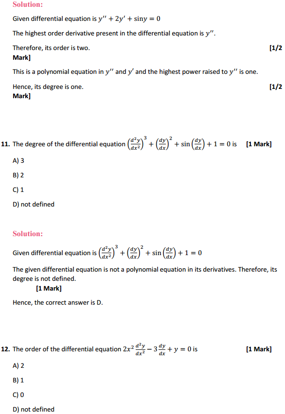 NCERT Solutions for Class 12 Maths Chapter 9 Differential Equations Ex 9.1 5