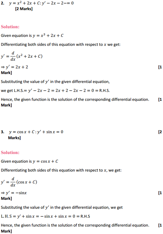 NCERT Solutions for Class 12 Maths Chapter 9 Differential Equations Ex 9.2 2