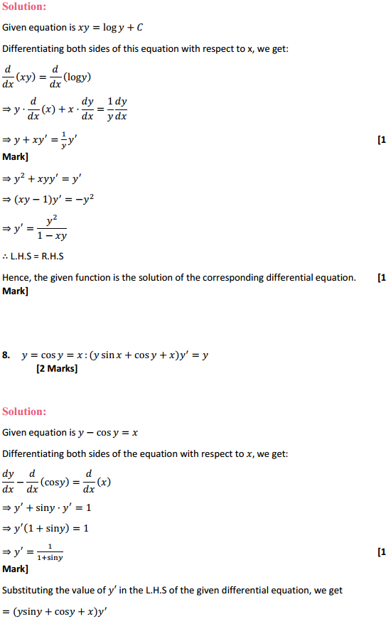 NCERT Solutions for Class 12 Maths Chapter 9 Differential Equations Ex 9.2 5
