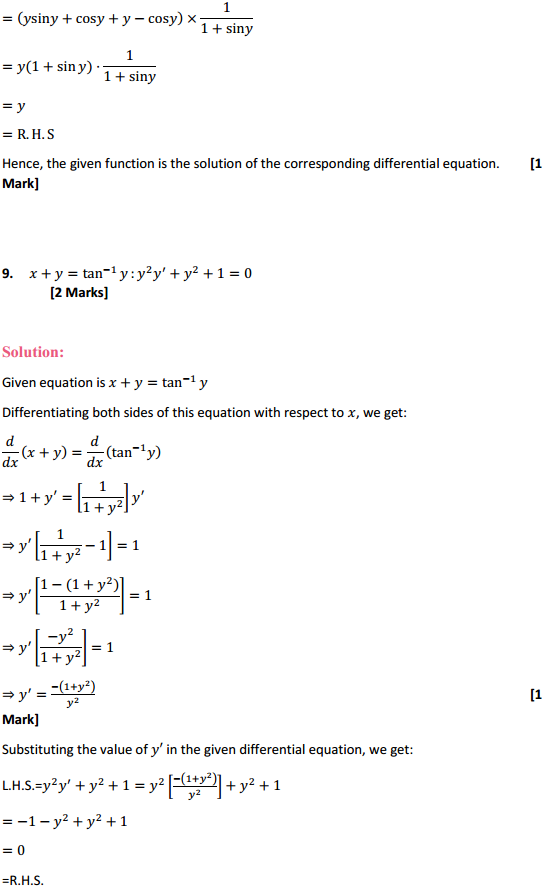 NCERT Solutions for Class 12 Maths Chapter 9 Differential Equations Ex 9.2 6
