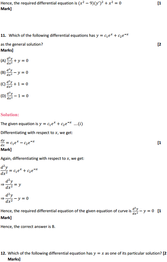 NCERT Solutions for Class 12 Maths Chapter 9 Differential Equations Ex 9.3 11