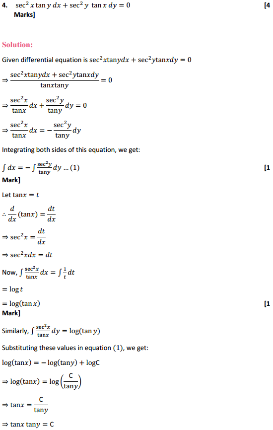 NCERT Solutions for Class 12 Maths Chapter 9 Differential Equations Ex 9.4 4