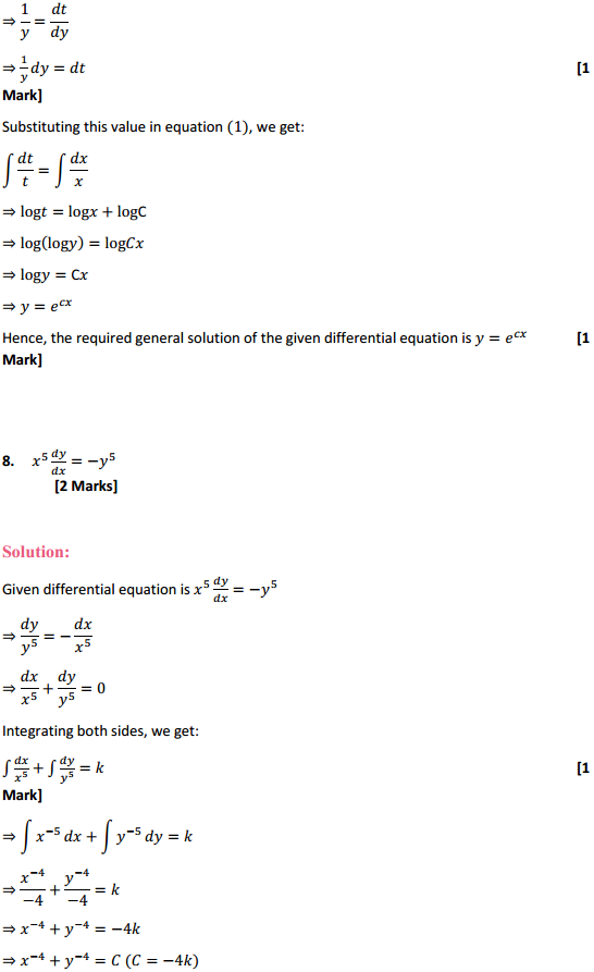 NCERT Solutions for Class 12 Maths Chapter 9 Differential Equations Ex 9.4 7