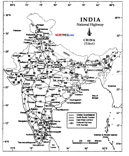 Class 10 Geography Chapter 7 Extra Questions and Answers Lifelines of National Economy 1