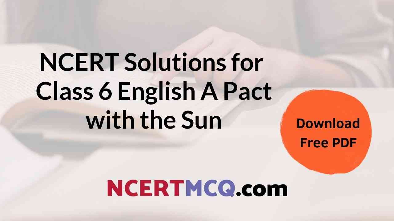Free PDF Download of Chapterwise NCERT Class 6 English Supplementary A Pact with the Sun Textbook Solutions