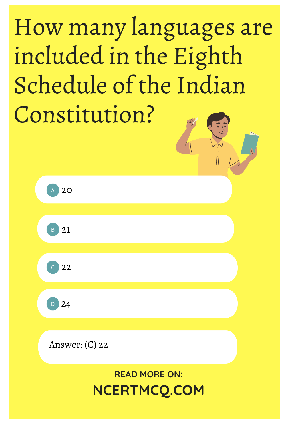 How many languages are included in the Eighth Schedule of the Indian Constitution?