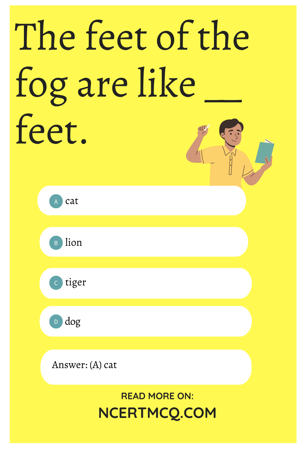The feet of the fog are like __ feet.