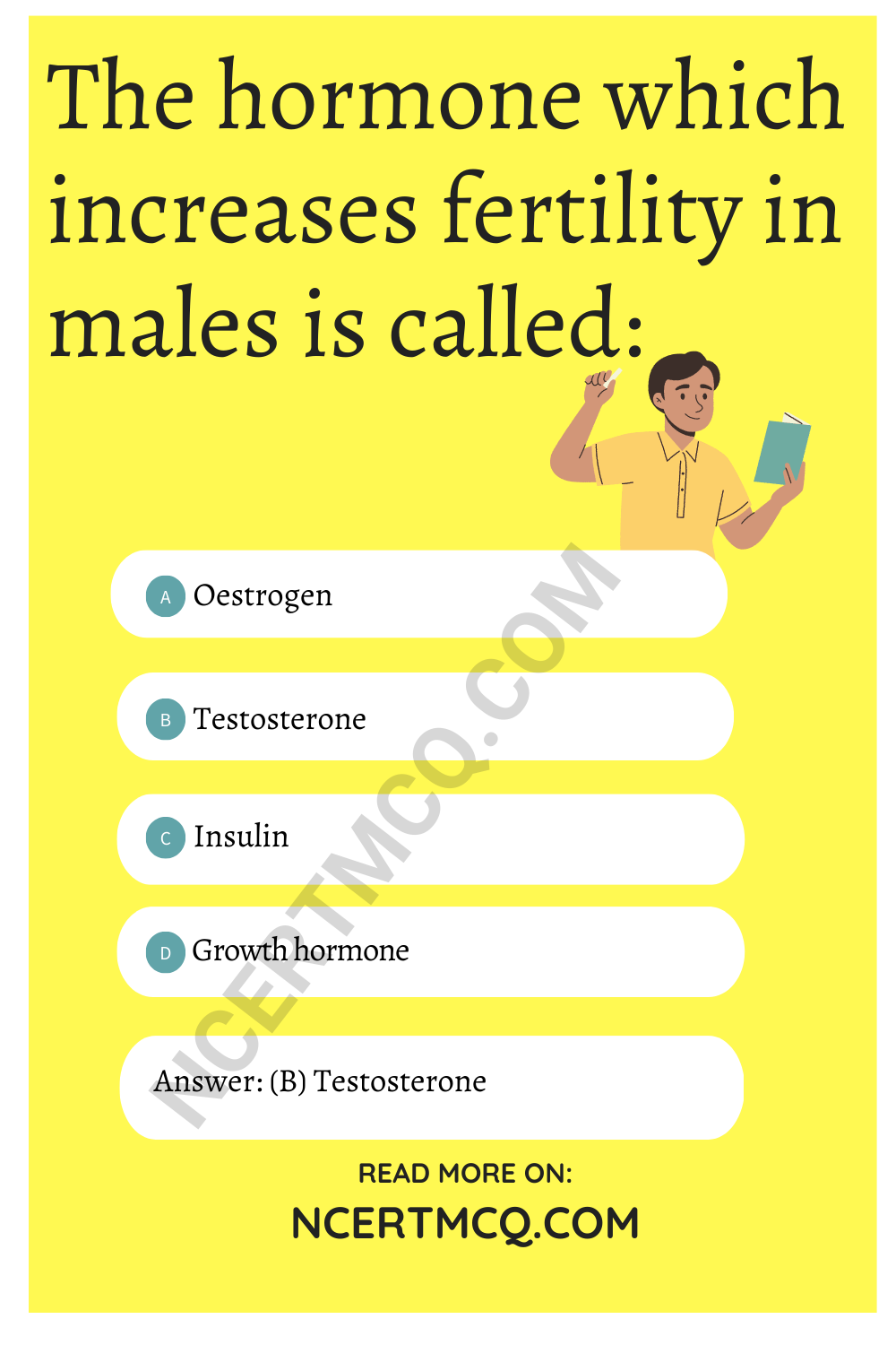 The hormone which increases fertility in males is called: