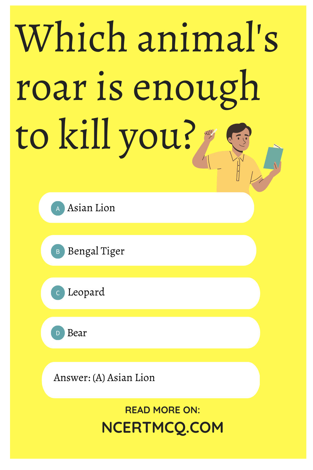 Which animal's roar is enough to kill you?