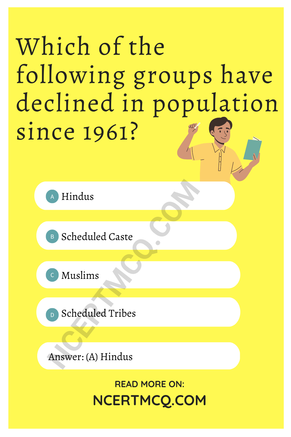 Which of the following groups have declined in population since 1961?