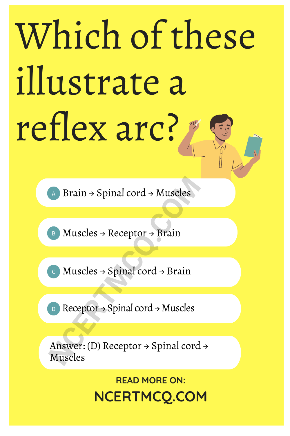 Which of these illustrate a reflex arc?