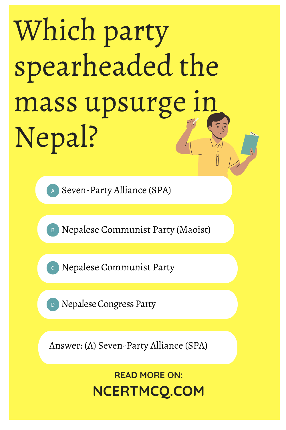 Which party spearheaded the mass upsurge in Nepal?