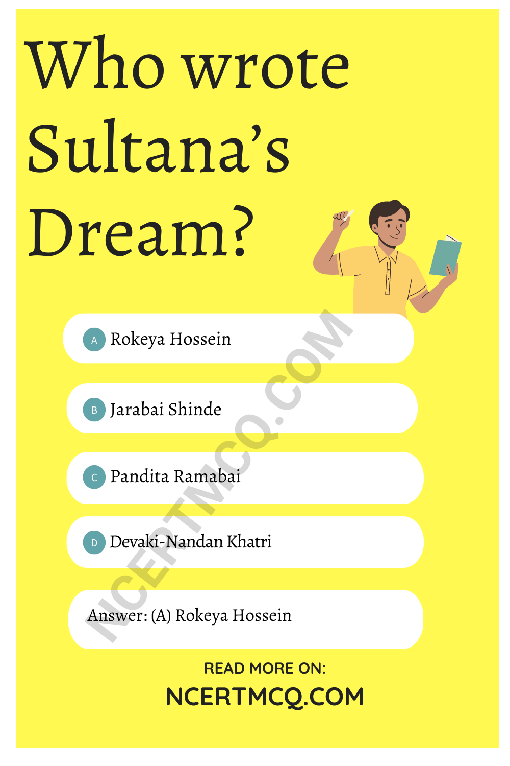 Who wrote Sultana’s Dream?