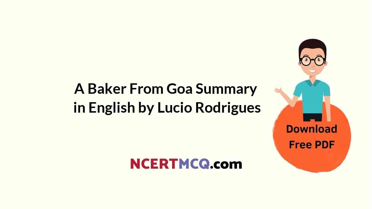 A Baker From Goa Summary in English by Lucio Rodrigues