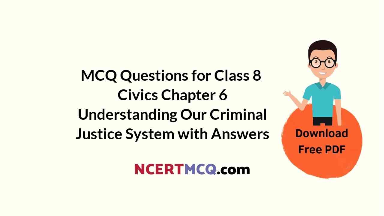 MCQ Questions for Class 8 Civics Chapter 6 Understanding Our Criminal Justice System with Answers