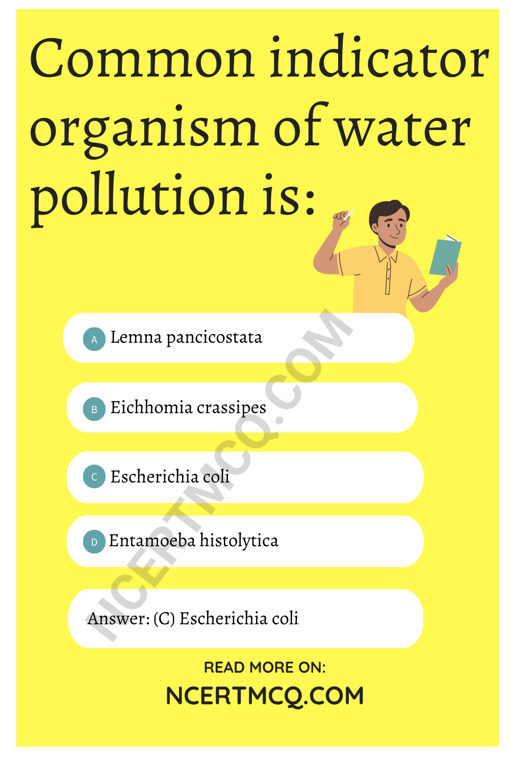 Common indicator organism of water pollution is: