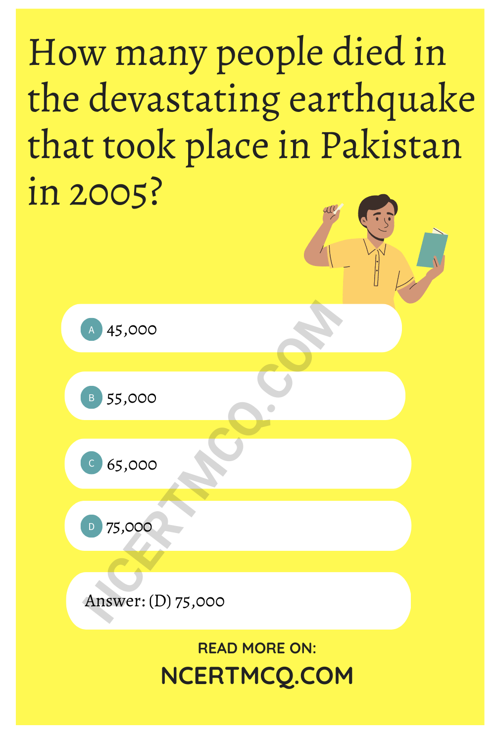 How many people died in the devastating earthquake that took place in Pakistan in 2005?