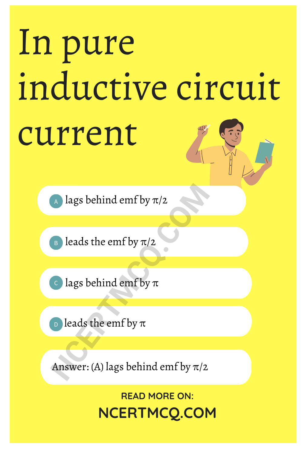 In pure inductive circuit current