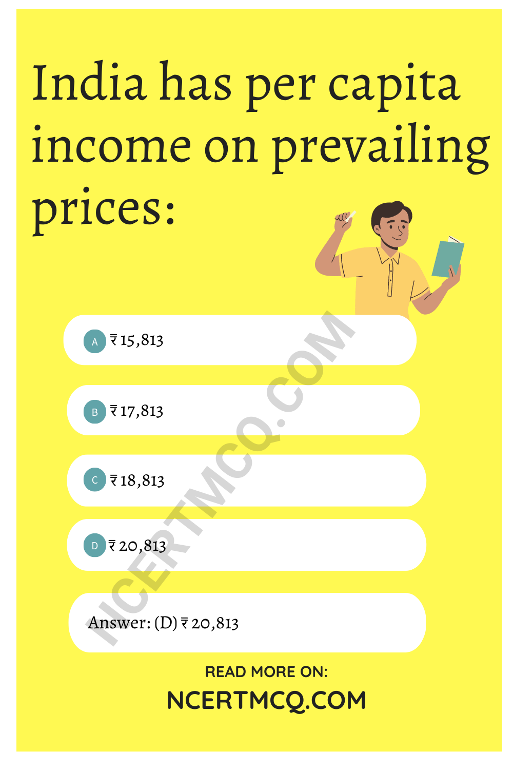 India has per capita income on prevailing prices: