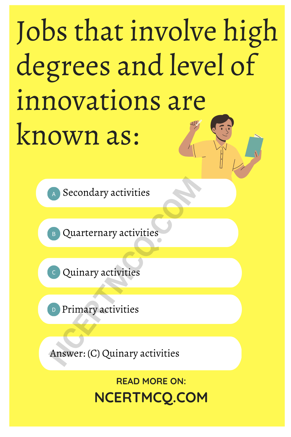Jobs that involve high degrees and level of innovations are known as: