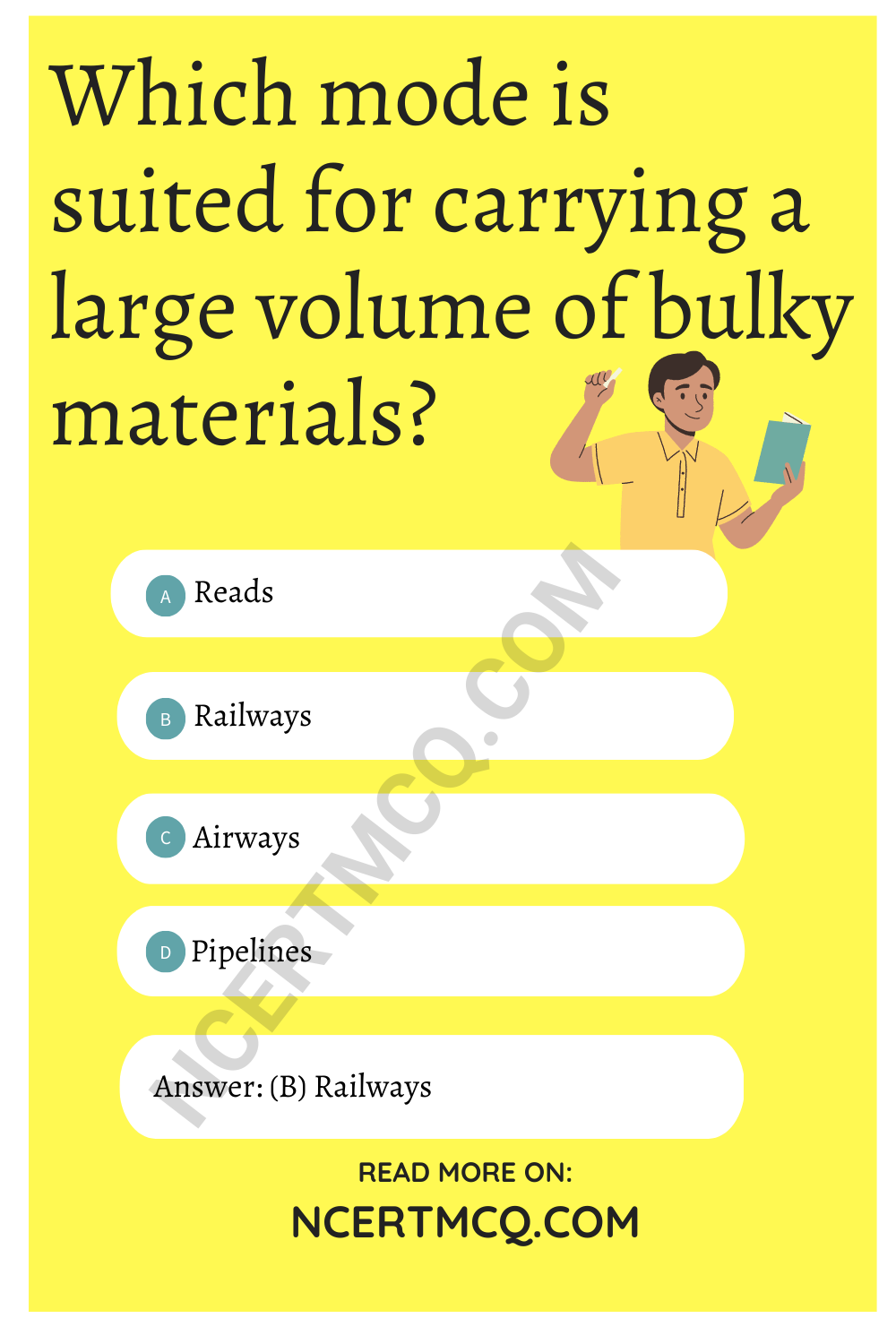 Which mode is suited for carrying a large volume of bulky materials?