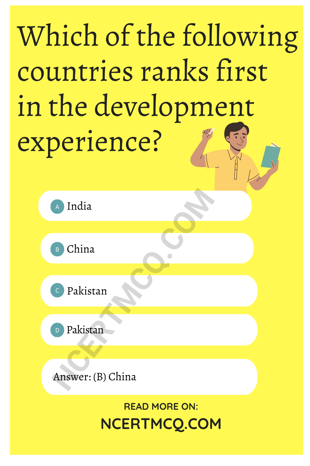 Which of the following countries ranks first in the development experience?