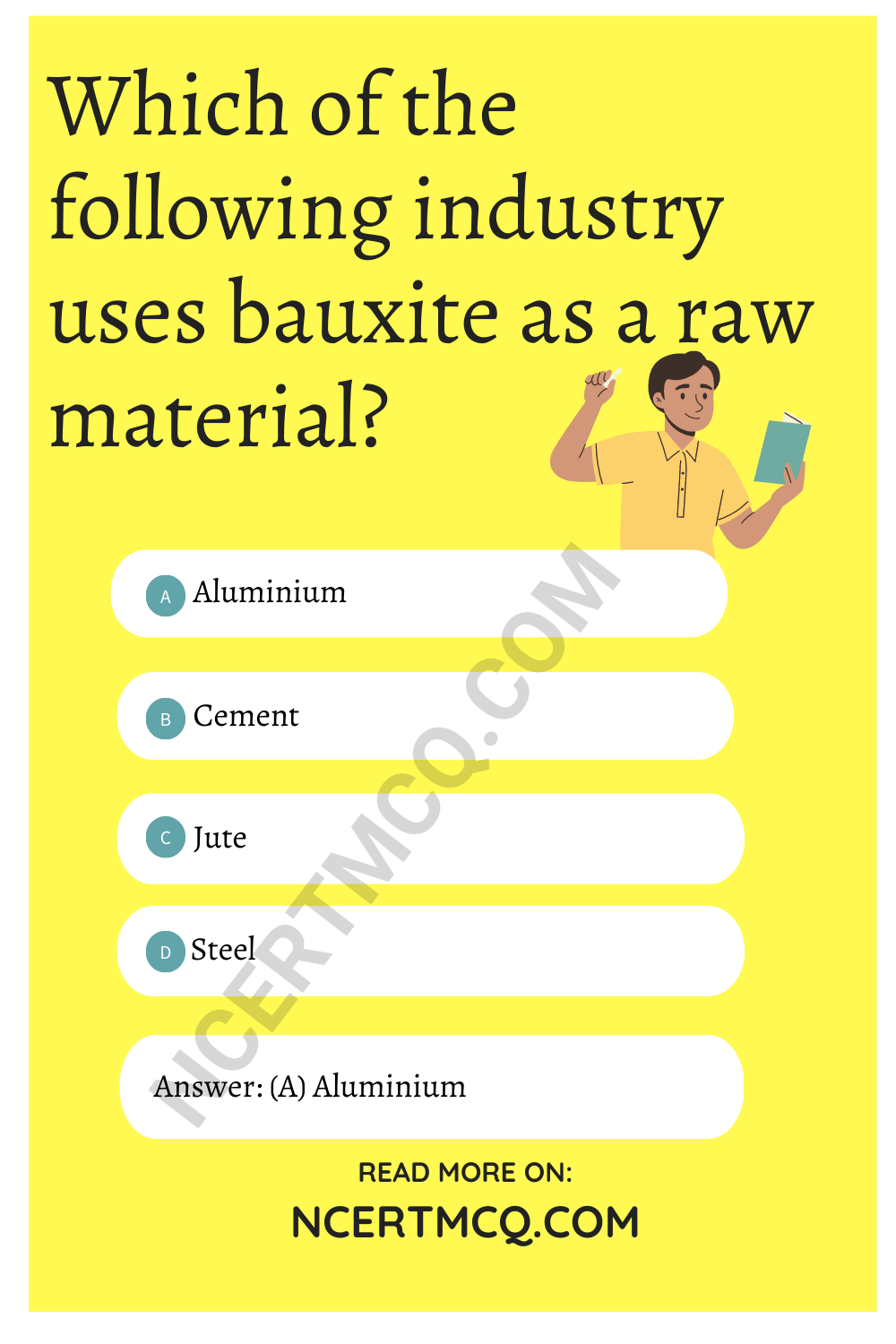 Which of the following industry uses bauxite as a raw material?