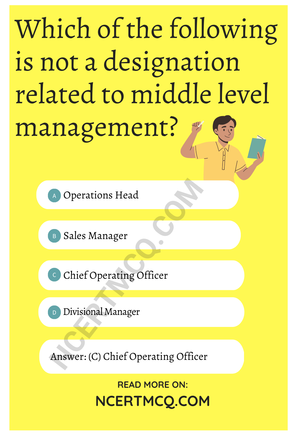 Which of the following is not a designation related to middle level management?