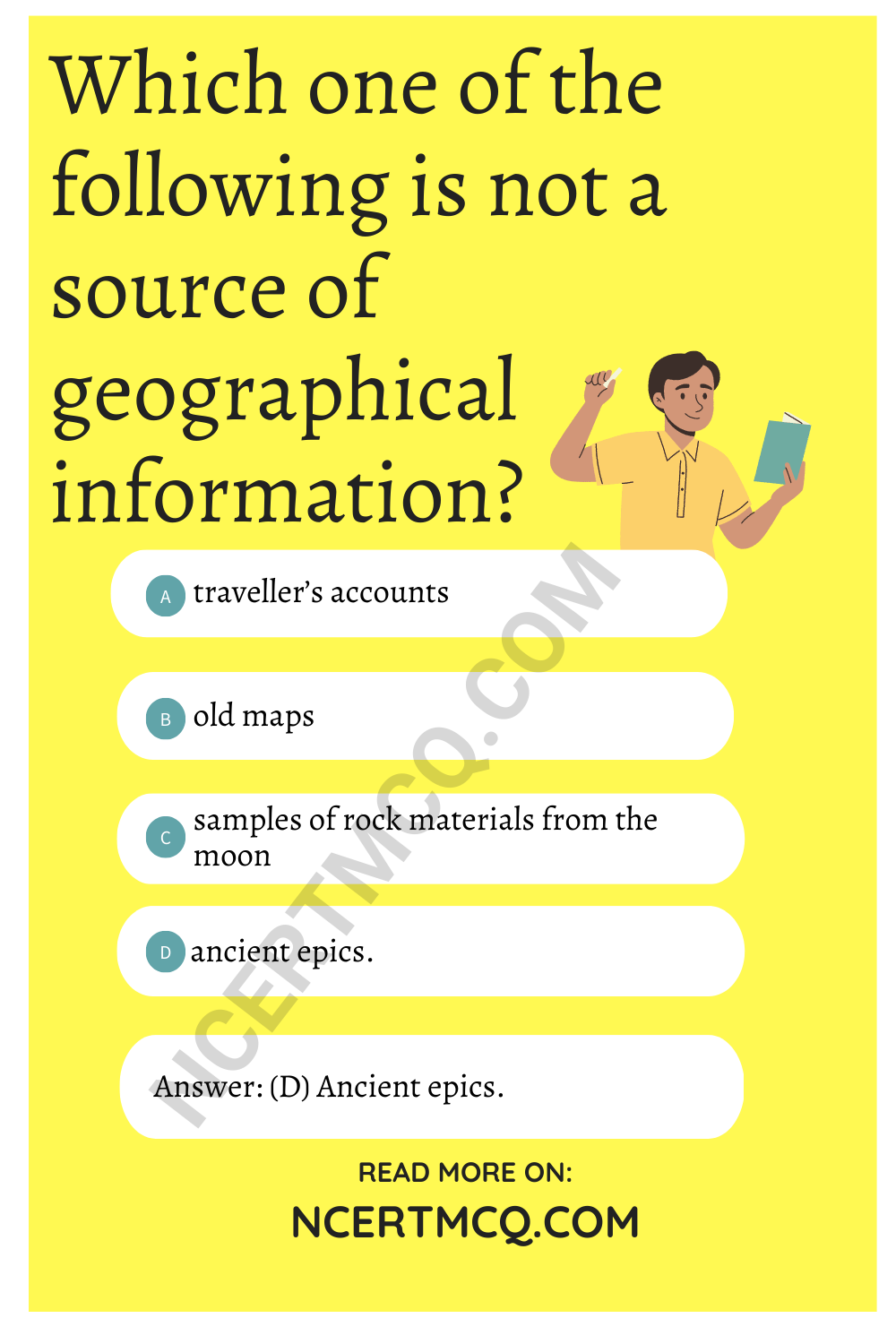 Which one of the following is not a source of geographical information?