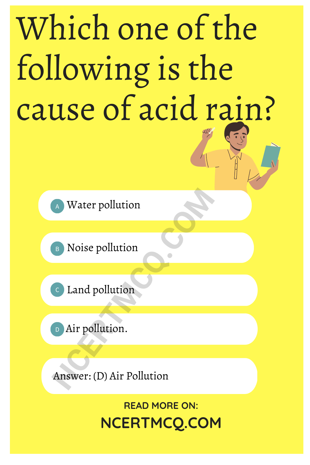 Which one of the following is the cause of acid rain?