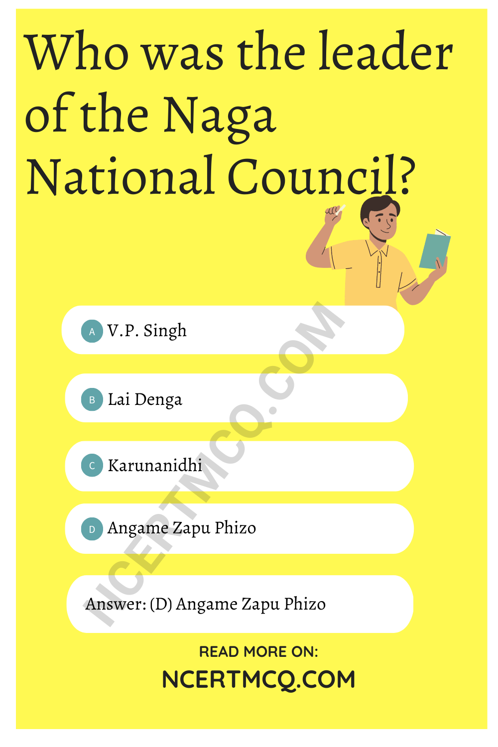Who was the leader of the Naga National Council?