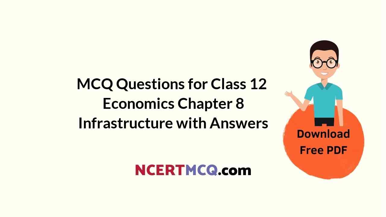 MCQ Questions for Class 12 Economics Chapter 8 Infrastructure with Answers
