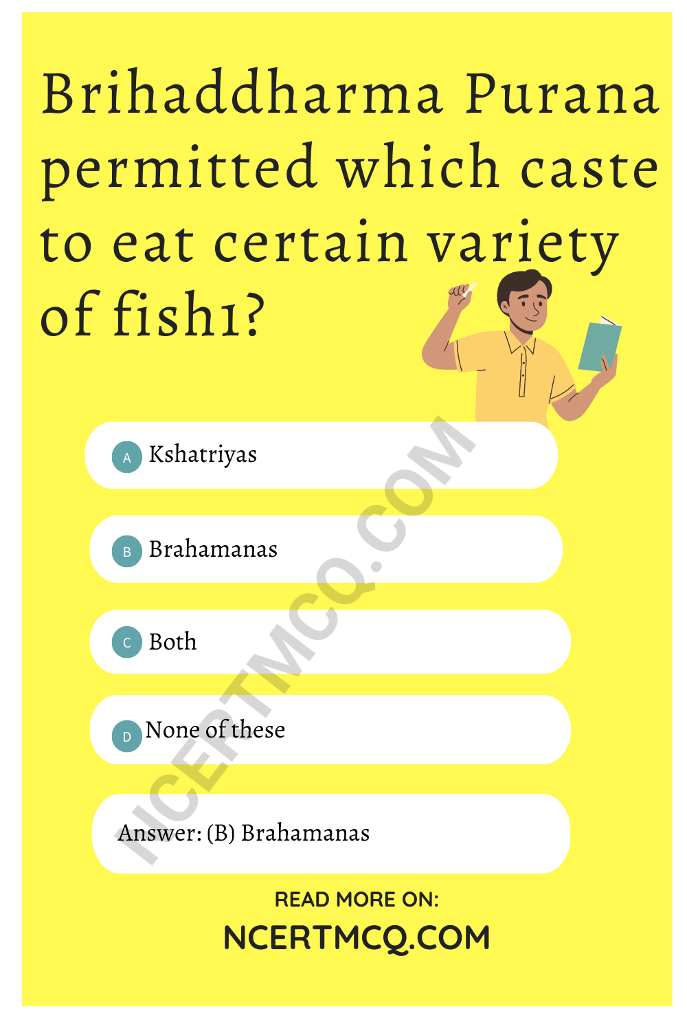 Brihaddharma Purana permitted which caste to eat certain variety of fish1?