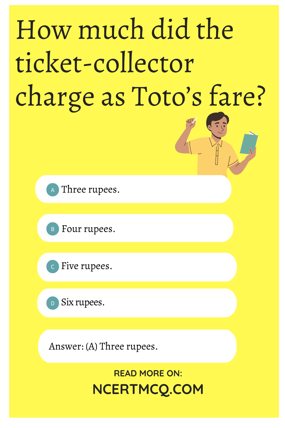How much did the ticket-collector charge as Toto’s fare?